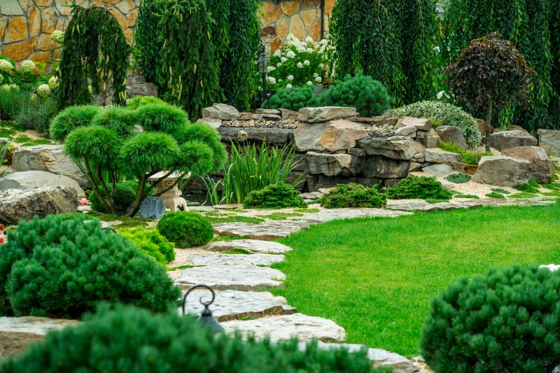 Elegant Garden and Pathways